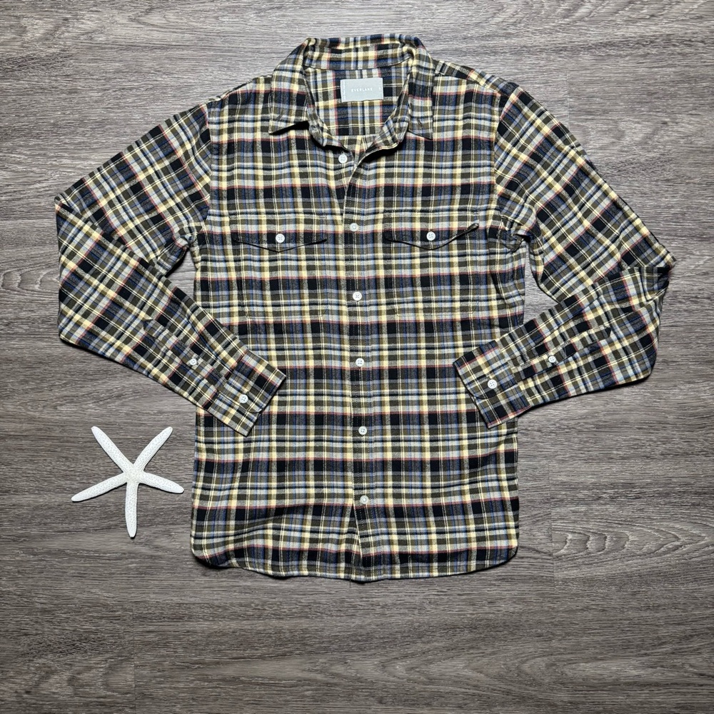 Everlane Women’s The Boxy Flannel Shirt in Multi-Plaid, Size Small